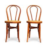 2 bentwood bistro chairs, circa 1900, by Cambier Frères