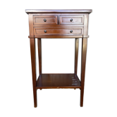 Antique Nightstand Entry Table Cherry Wood 3 Drawers Vintage #D995
