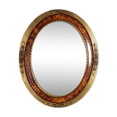 Old oval frame gilded stucco wood 50.5x40 cm, leaf 40x29.8 cm circa 1930 SB