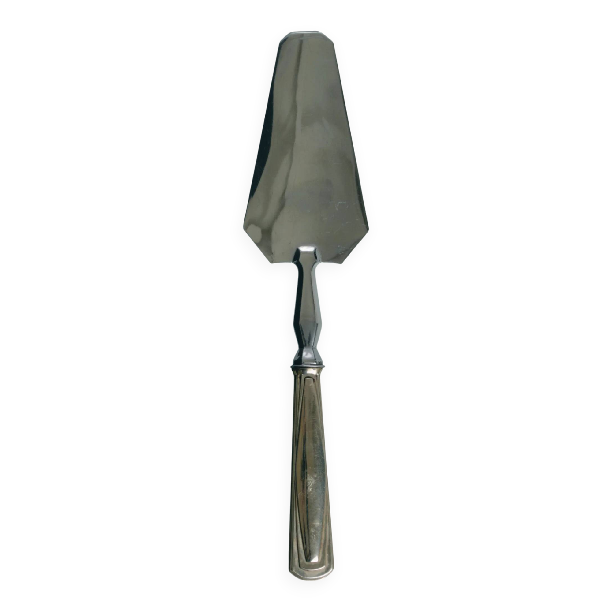 Art Deco silver-plated metal serving scoop, 1930s