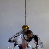 Large art glass pendant light, Pertti Santalahti for Humppila, Norway 1960s