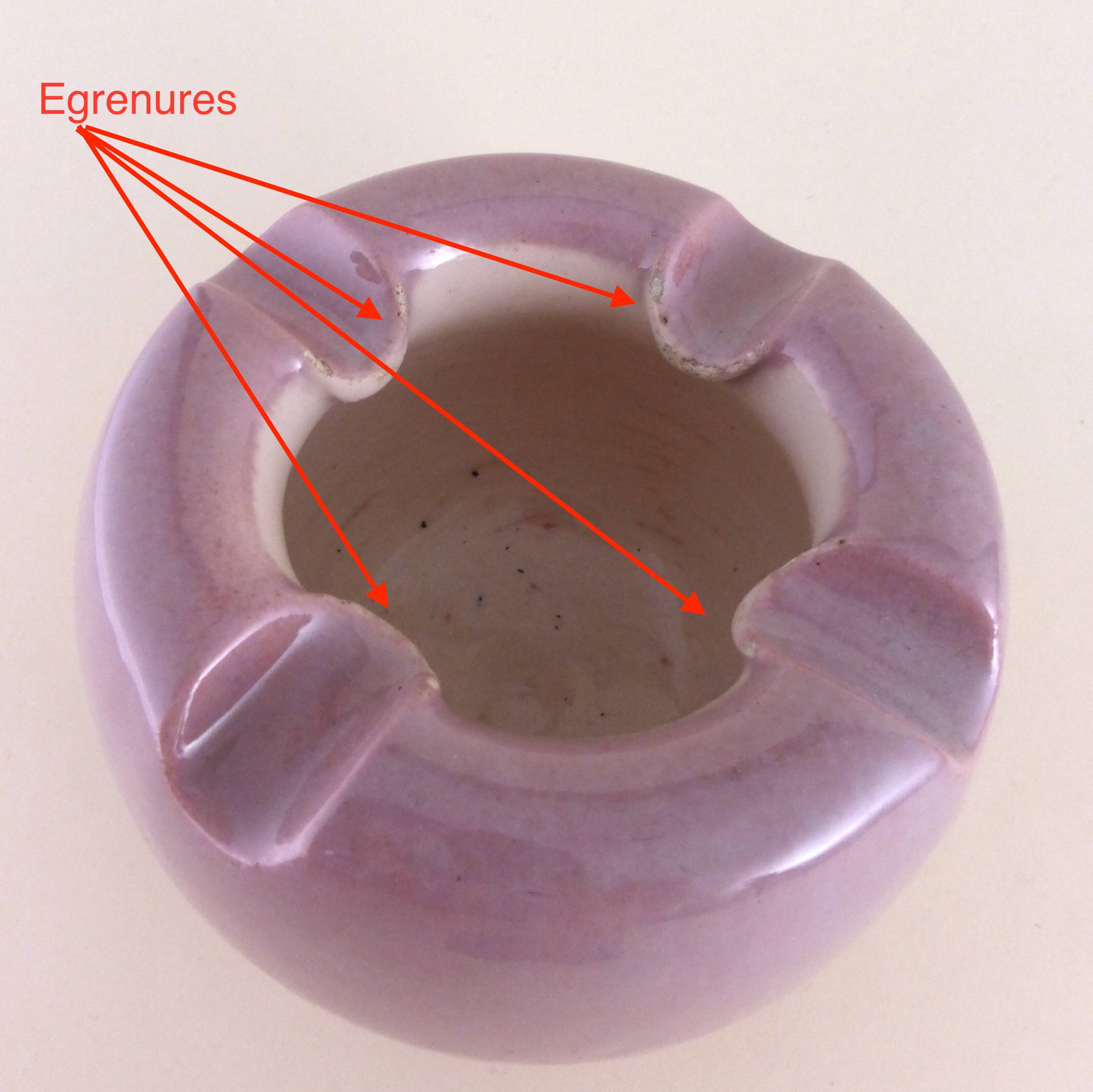 Ashtray 1940-50 - René Hénon - Keramos ball - national