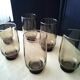 6 Luminarc Smoke-Colored Orangeade Glasses from the 60s and 70s