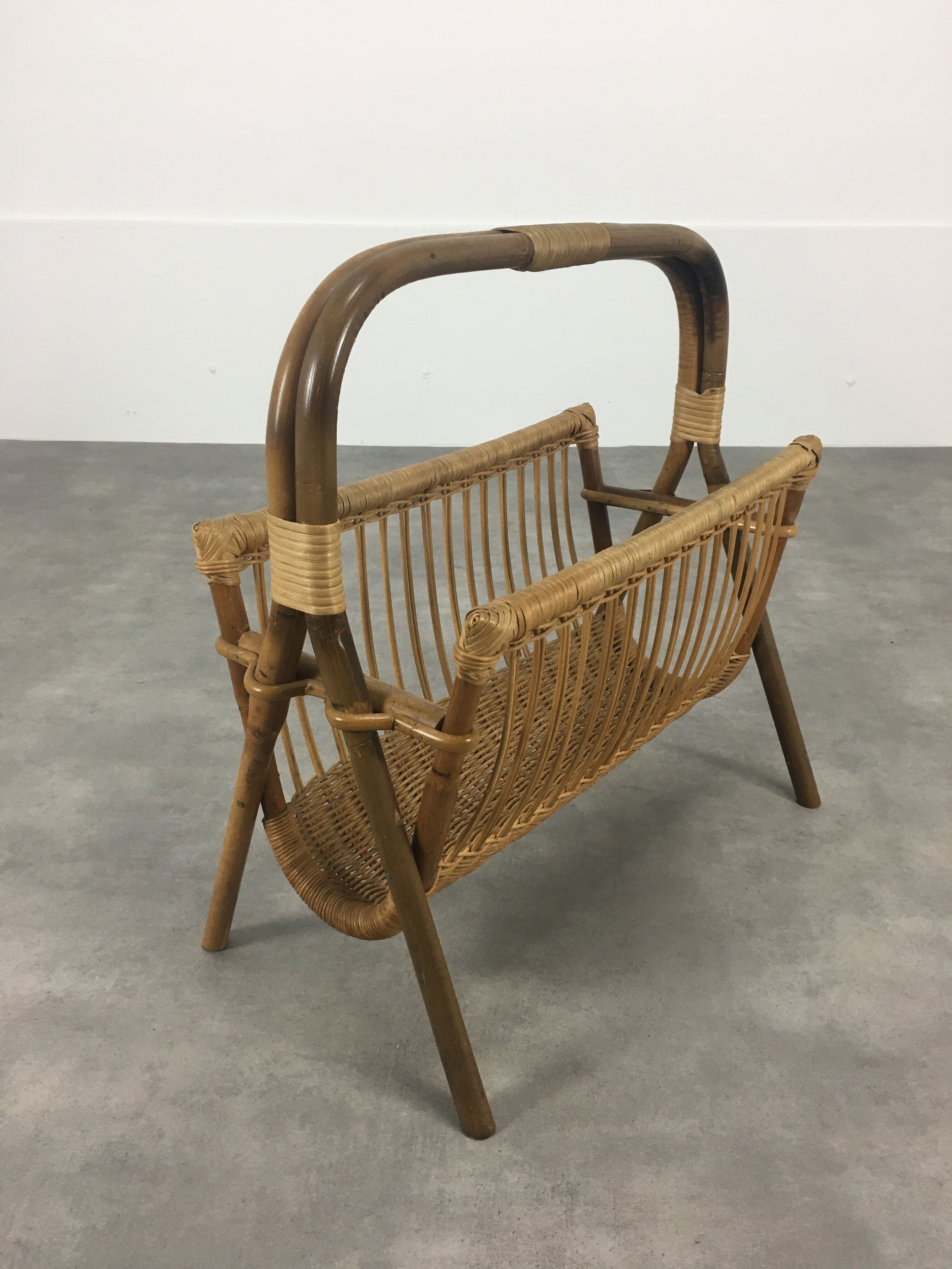Rattan magazine door 60s