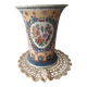 Vase flower pattern sandblasted paint