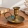 Antique patinated brass hand candlestick – Vintage rat of the cellar