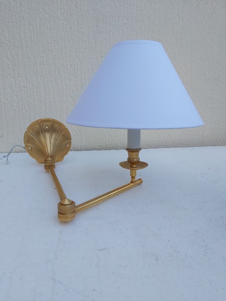Pair of gilded bronze wall lamps