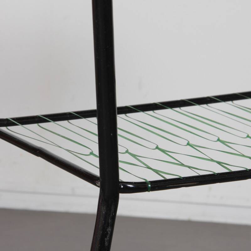 Vintage metal and wood table from the 1960s