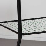 Vintage metal and wood table from the 1960s