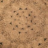 Vintage jute round carpet