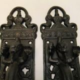 Cast iron dragon door handle 30cm pair