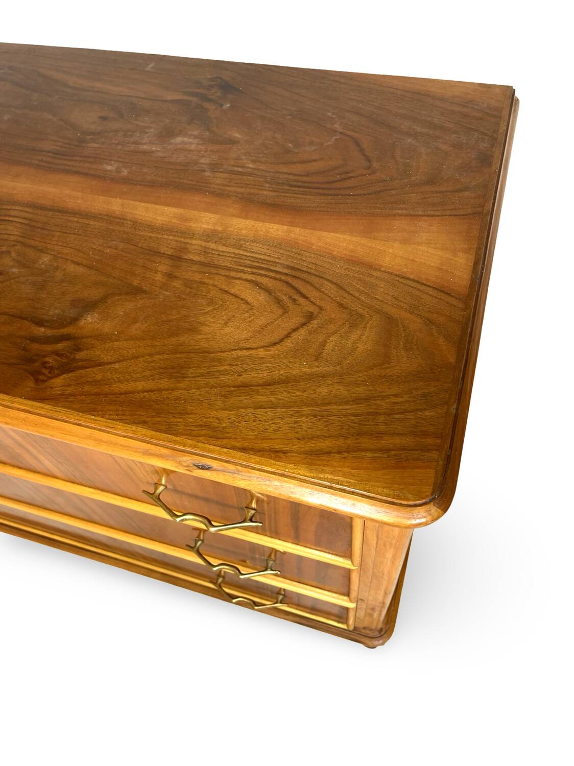 Commode italienne en noyer du milieu du siècle, années 1960.