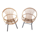 Pair of rattan armchairs / 1970s