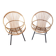 Pair of rattan armchairs / 1970s