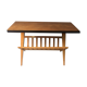 Coffee table, magazine rack with compass feet