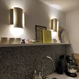 White Tile Wall Light