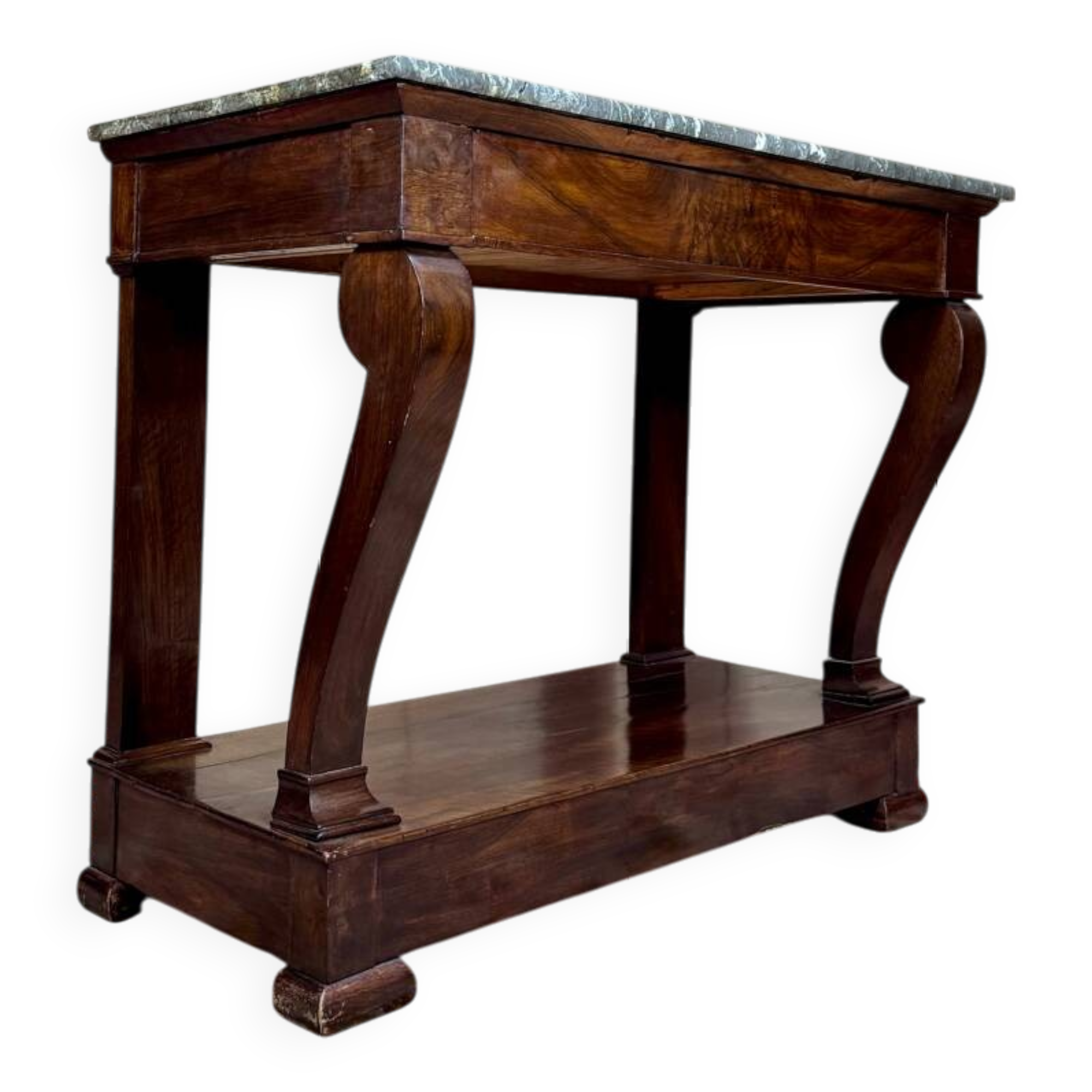 Mahogany Console Table, Restoration Period, 19th Century