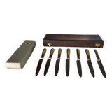 Salad server with 8 dessert knives