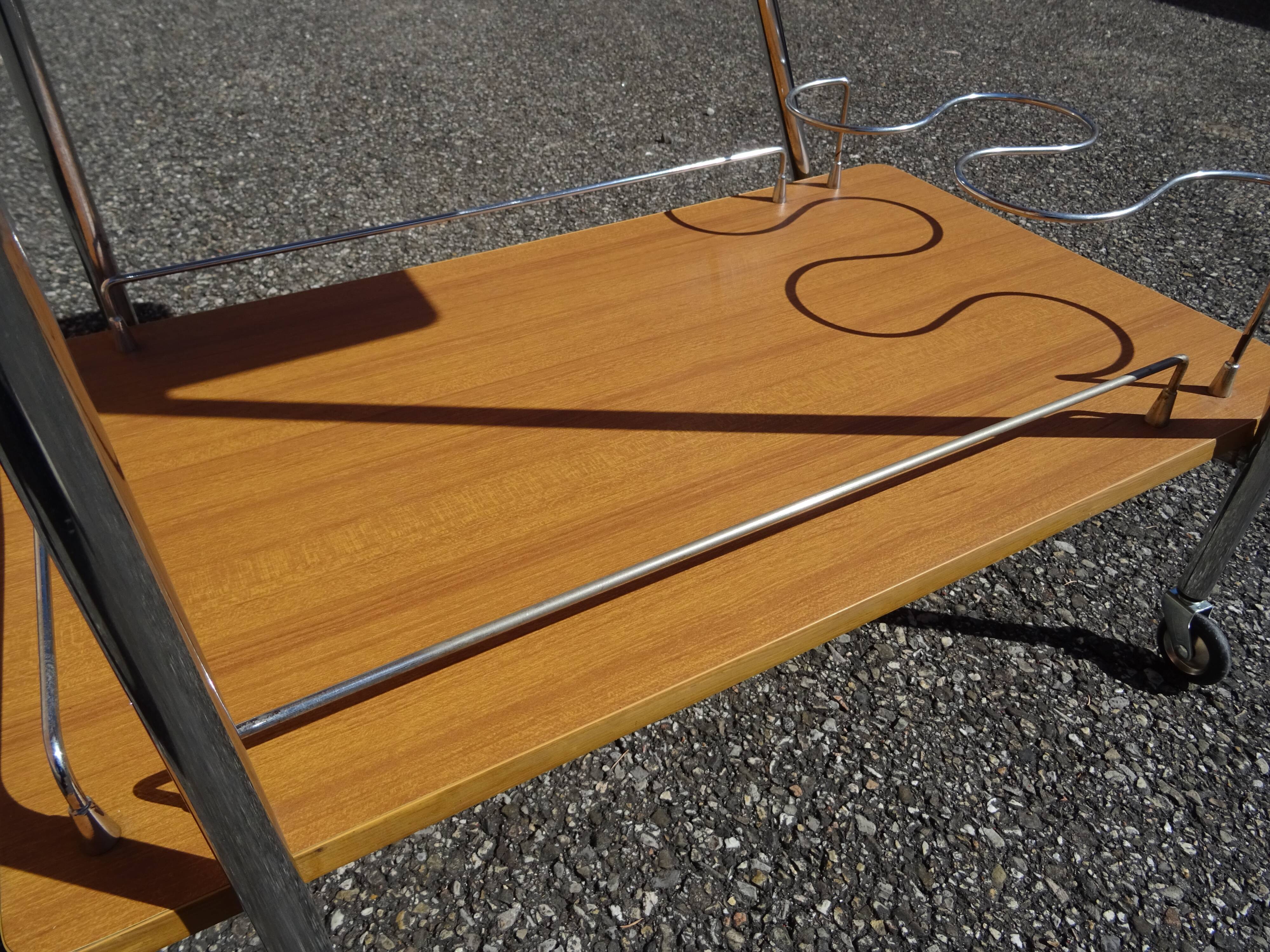 Vintage 1960s serving trolley bar