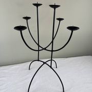 Sculptural chandelier in wrought iron