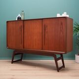 Buffet haut en teck, design danois, années 1960