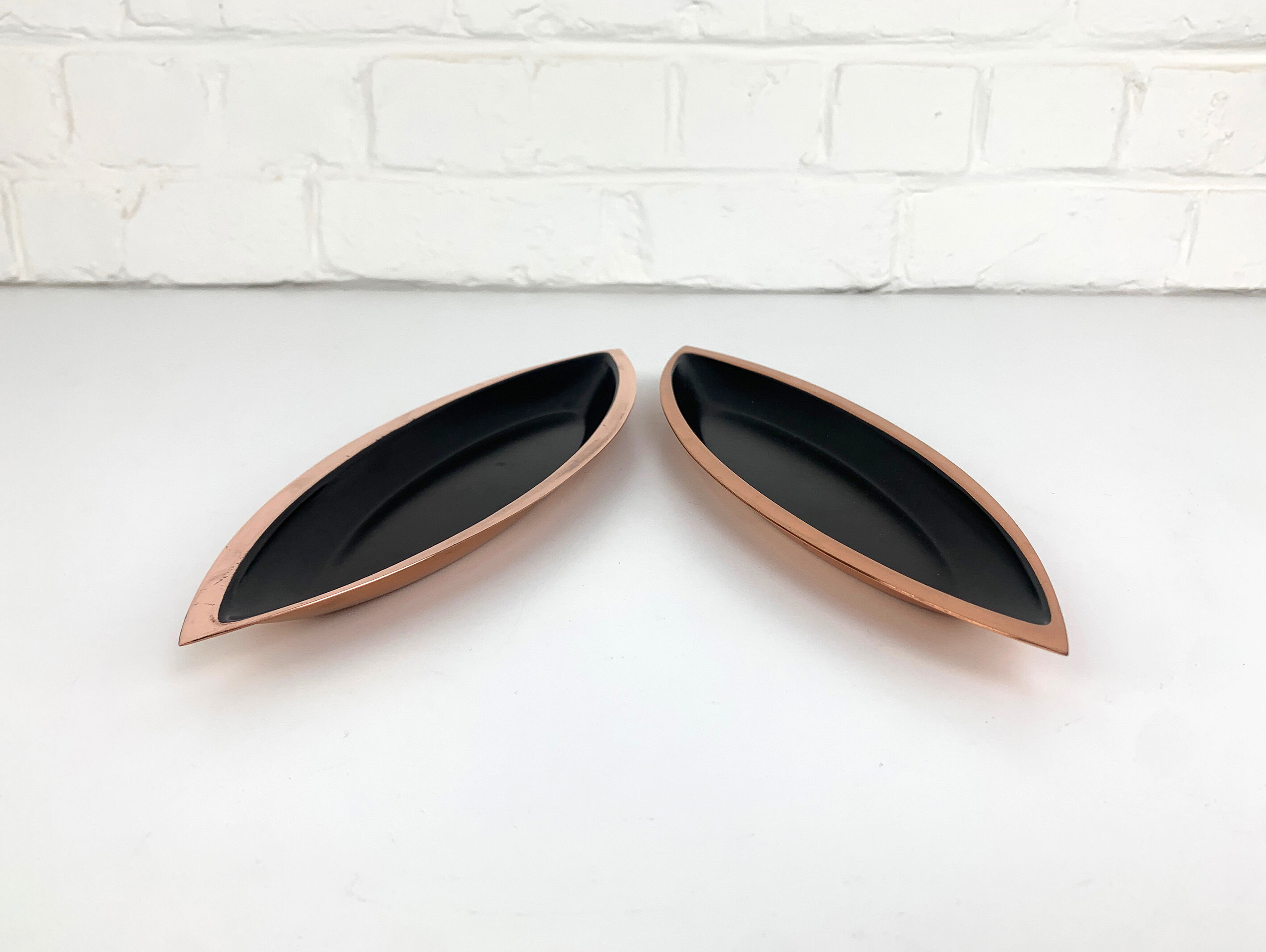 Pair of scandinavian copper cups or bowls ystad metall, design gunnar ander, sweden