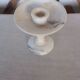 White marble cup candle holder