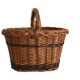 Two-tone braided wicker basket