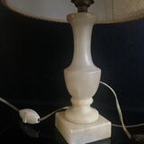 Pair of Vintage Alabaster Lamp with Lampshade