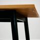 Long Canadian Pine Table with Black Legs