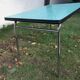 Table formica vintage vert opaline + 6 chaises assorties