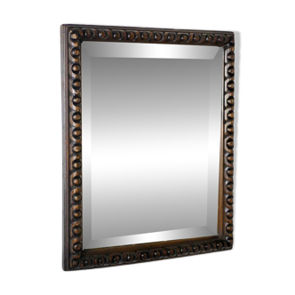 Mercury mirror in carved wood, late 18th century, France
