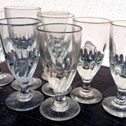Bistro absinthe glass service, mouth-blown.
