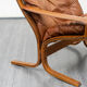 Fauteuil scandinave, cuir et bois