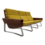 3-seater Sofa in aluminum and teak