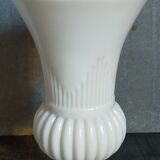 Antique milk glass baluster vase early 20th century