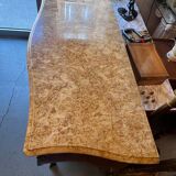 Louis XV style curved chest of drawers in veneer and marquetry, early 20th century