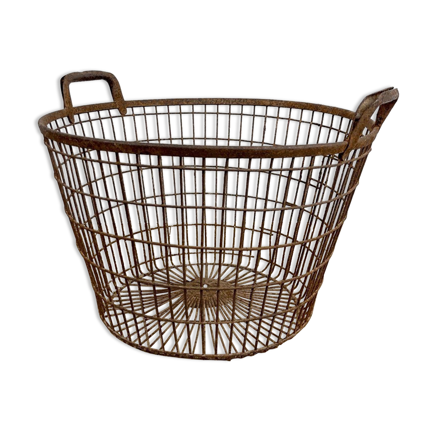 Large metal harvesting pan 50s