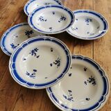 Blue Badonviller retro hollow plates