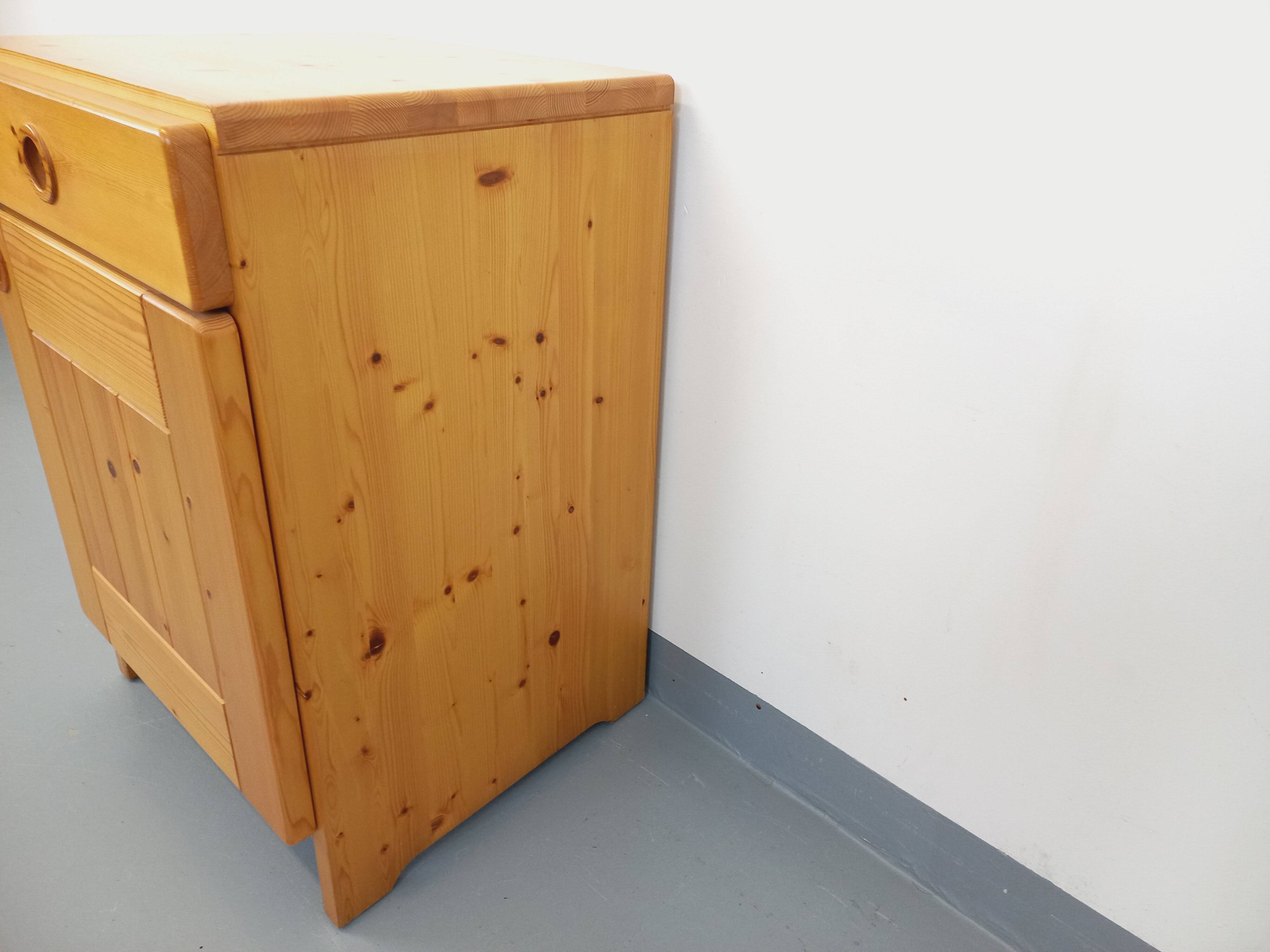 selected by Charlotte Perriand Les Arcs vintage pine storage unit from the 60s and 70s