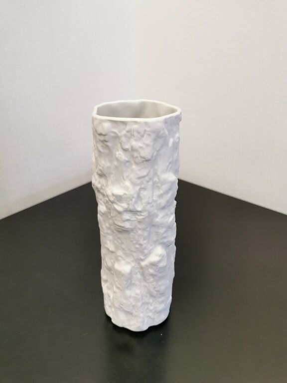 Vintage white biscuit vase Bareuther Germany
