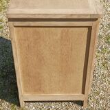 Side furniture table in solid wood aero-erased