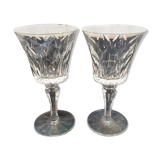 Cristal de Saint Louis, series of 2 white wine glasses Camargue model