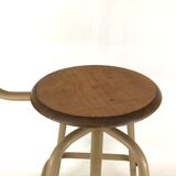 Industrial chair with metal and wood screws