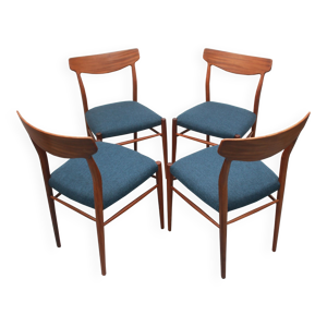 Set de 4 chaises en teck, Herkskröter