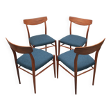 Set of 4 chairs in teak, Herkskröter for Lübke