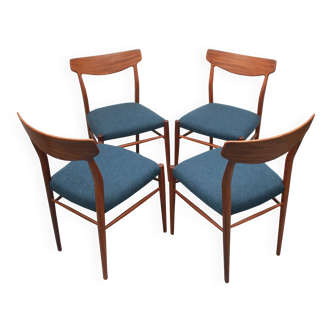 Set of 4 chairs in teak, Herkskröter for Lübke