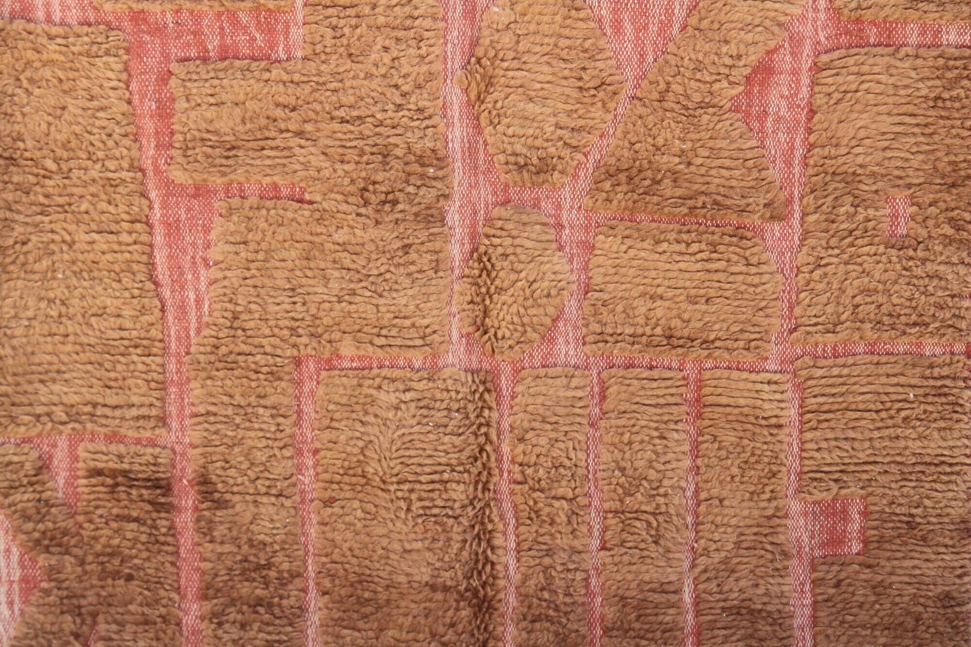 Handwoven Beni Ouarain rug 255×155cm – Terracotta & Clay - AZ821