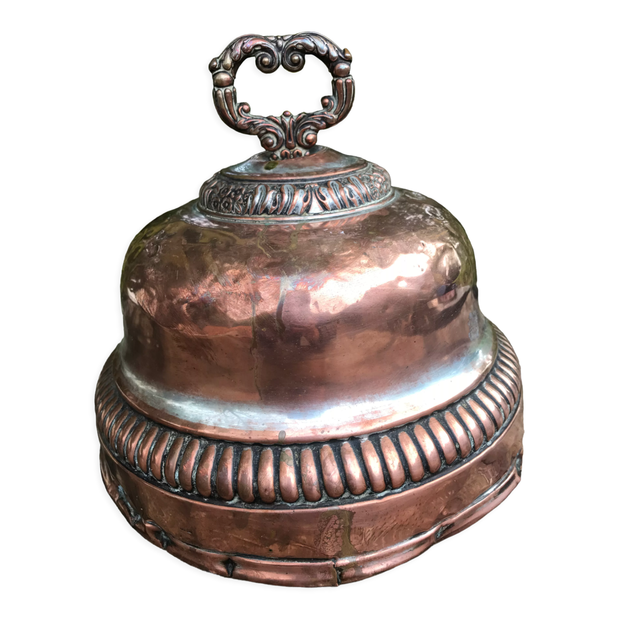 Old copper bell, copper kitchen utensil
