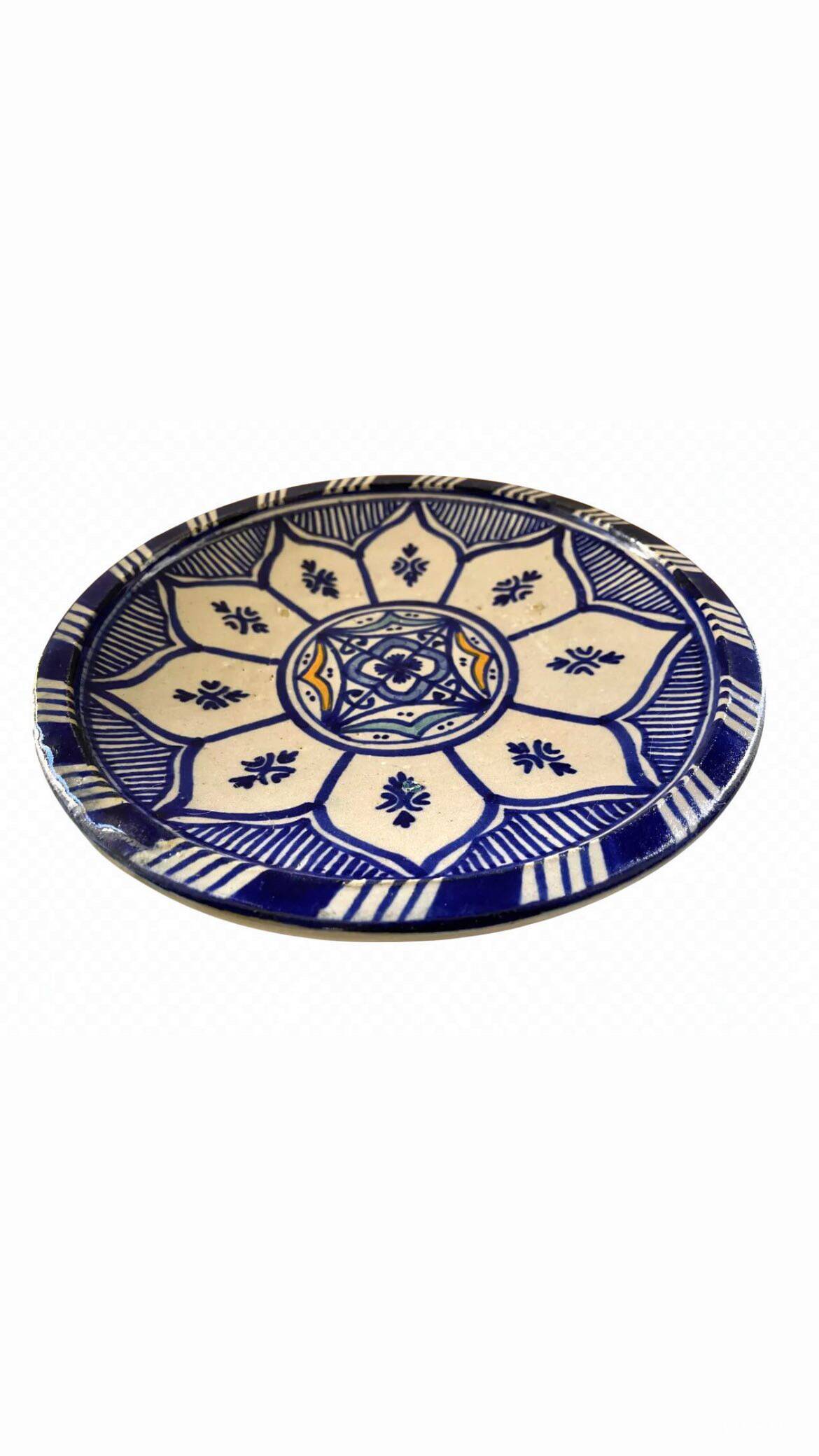 Cobalt blue Moroccan plate